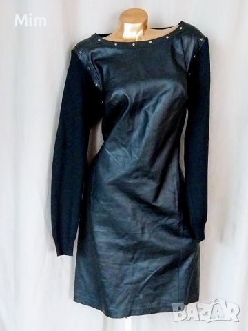 Black Dress Berlin XL/XXL   Макси черна кожена рокля 