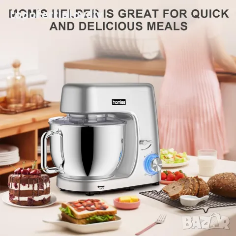 Планетарен миксер Homlee 1800W Food Processor with 7.2L, снимка 2 - Кухненски роботи - 46928268