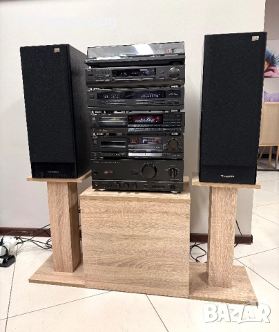 🔈Ретро аудио система - сет TECHNICS - усилвател, сд плеър, дек, тунер, еквалайзер, грамофон,колони, снимка 2 - Аудиосистеми - 54150003