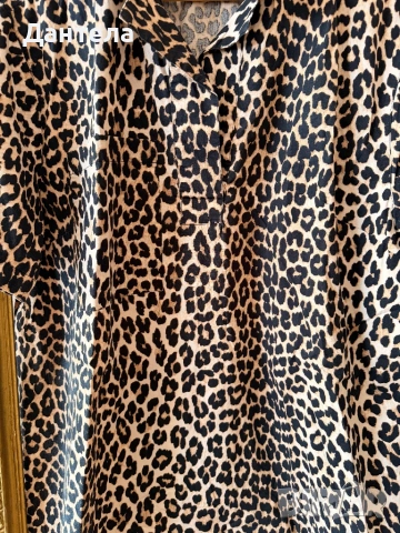 H&M Нова рокля тип риза леопардов принт, снимка 11 - Рокли - 54256493