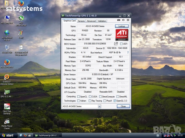 Видео карта ATi Radeon Asus AH3450 256MB GDDR2 64bit AGP, снимка 10 - Видеокарти - 52184889