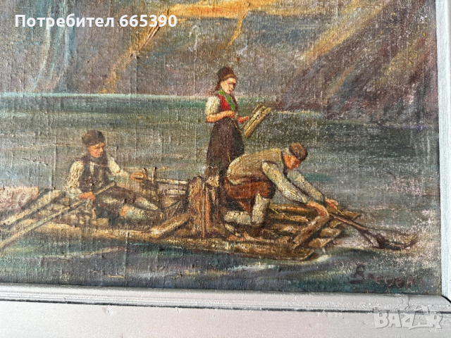 Красива немска картина, снимка 4 - Други ценни предмети - 53491971