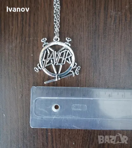 Slayer нов оригинален медальон, снимка 2 - Колиета, медальони, синджири - 47153940