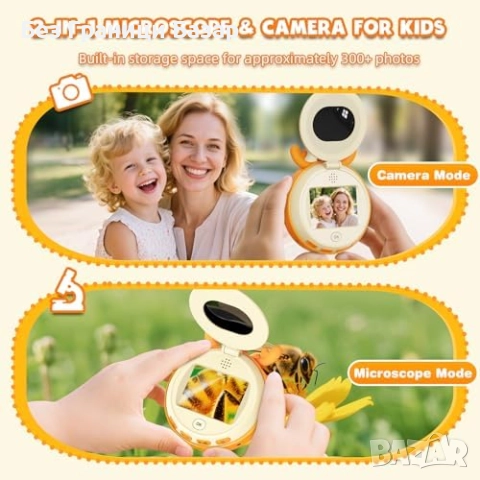 Нов Образователен микроскоп за деца подарък 4–12 с LED и фото функция, снимка 3 - Образователни игри - 52163123