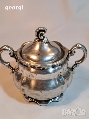 порцеланова захарница WMF с посребрен обков