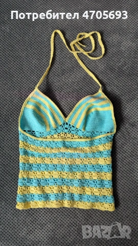 Плетен на една кука топ, снимка 2 - Потници - 53061798