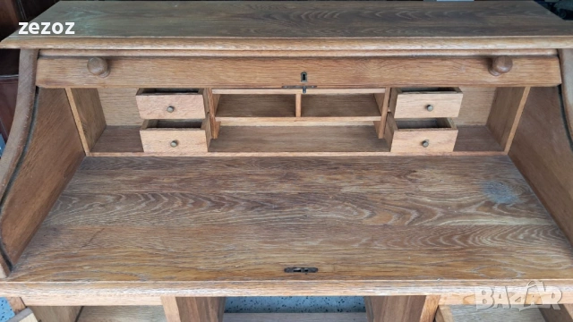 Бюро с ролетна щора масив, снимка 5 - Бюра - 53365769