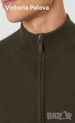 🟤 Galeria  коприна и кашмир, жилетка с цип, фин трикотаж XL, снимка 16 - Блузи - 54082727