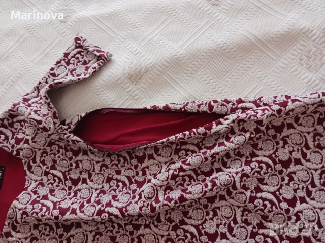 Официална елегантна рокля жакард, снимка 6 - Рокли - 52503446