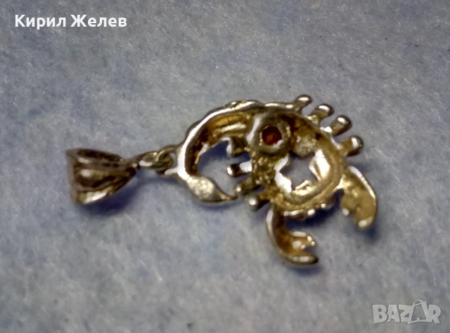ЗОДИЯ СКОРПИОН ФИГУРАЛЕН СРЕБЪРЕН ПЕНДАНТ СРЕБРО 925 с ИСКРЯЩ ЦИРКОН 44296, снимка 3 - Колиета, медальони, синджири - 50510690