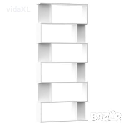 vidaXL Библиотека/разделител за стая, бяла, 80x24x192 см, ПДЧ(SKU:800090