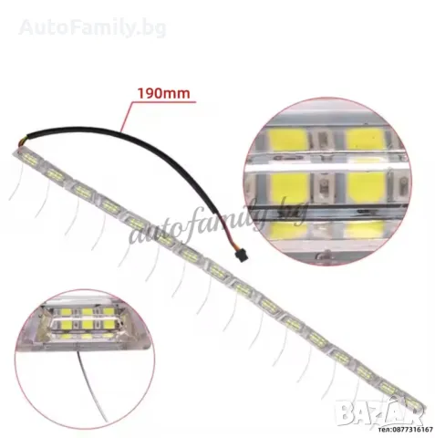Диодна лента дневни светлини с мигач - за вграждане, снимка 4 - Аксесоари и консумативи - 48544807