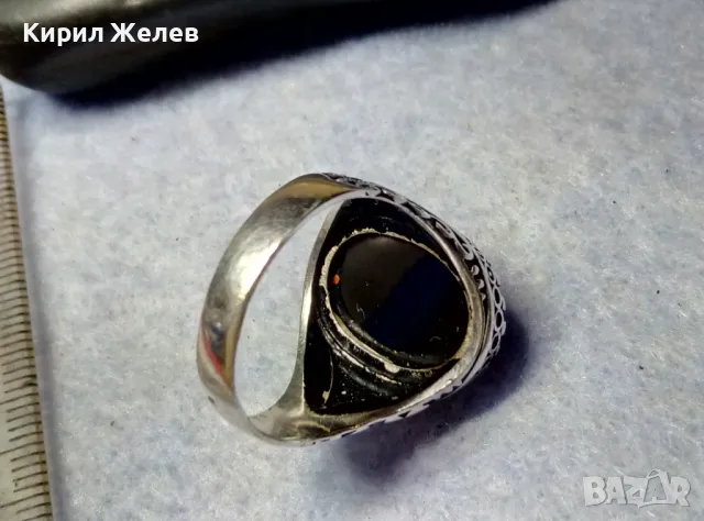 РАЗКОШЕН СКЪПОЦЕНЕН СРЕБЪРЕН ПРЪСТЕН СРЕБРО 925 с ОГРОМЕН БЛЕСТЯЩ ЮВЕЛИРНО ФАСЕТИРАН МАРКАЗИТ 27206, снимка 3 - Пръстени - 49913306