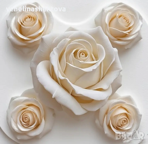 3D роза 6.5см. силиконов молд форма свещи гипс сапун смола фондан за декорация на торта , снимка 3 - Форми - 53189457