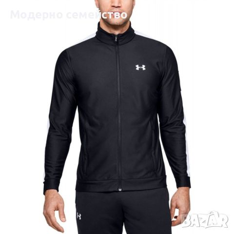 Мъжко спортно горнище under armour twister jacket black white, снимка 1 - Спортни дрехи, екипи - 46650318