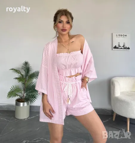 Три части дамски летен комплект Два цвята , снимка 2 - Комплекти - 50347940