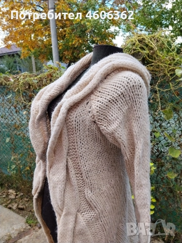 ръчно изработена жилетка с качулка, снимка 5 - Жилетки - 52117002