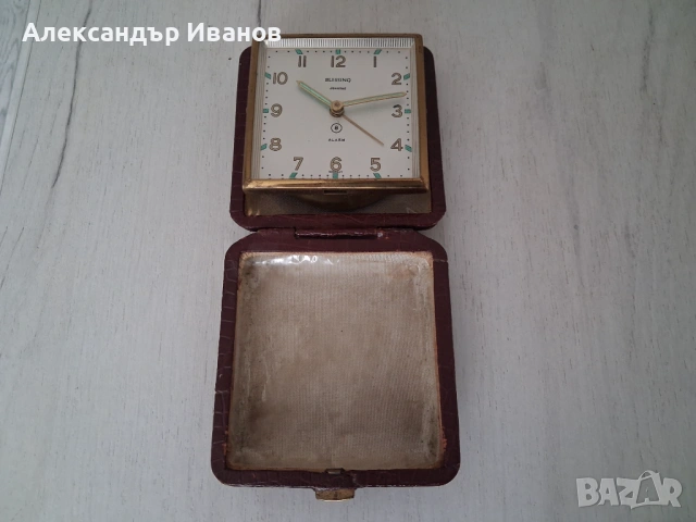 Стар германски туристически,сгъваем часовник BLESSING, снимка 3 - Антикварни и старинни предмети - 54076051