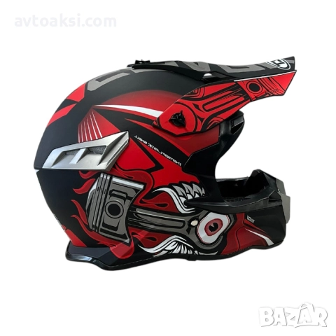 Каска Крос Мотор/Скутер/Бъги/Вело/АТВ три цвята, снимка 13 - Аксесоари и консумативи - 51891812