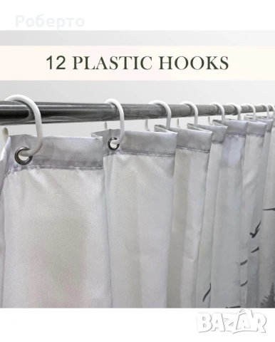 Завеса за баня 180х180см, снимка 7 - Пердета и завеси - 53986822