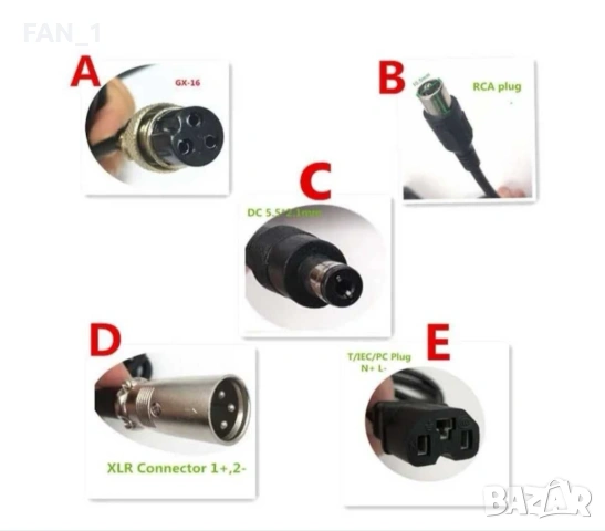 Зарядни 42V 2A 3А за 36V литиеви батерии