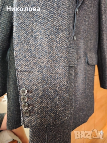 ПАЛТО TEODOR С ВЪНШНИ ДЖОБОВЕ КАФЯВ МЕЛАНЖ, снимка 6 - Палта - 52183368