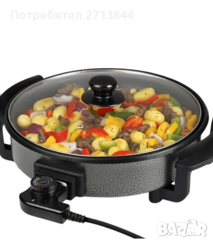 Електрическа тава, снимка 2 - Съдове за готвене - 53671718