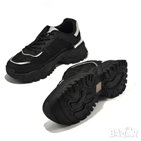 ДАМСКИ МАРАТОНКИ В ЧЕРЕН ЦВЯТ PR04, снимка 4 - Маратонки - 53659156