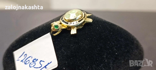 Златна висулка костенурка-2,60гр/14кр, снимка 3 - Колиета, медальони, синджири - 52415917