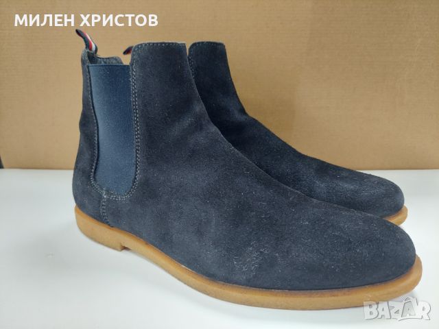 TOMMY HILFIGER-Естествен велур-№41, снимка 2 - Мъжки боти - 46069309