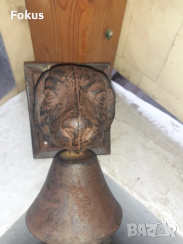 Уникално чугунено куче с камбана за врата или порта, снимка 3 - Антикварни и старинни предмети - 53371298