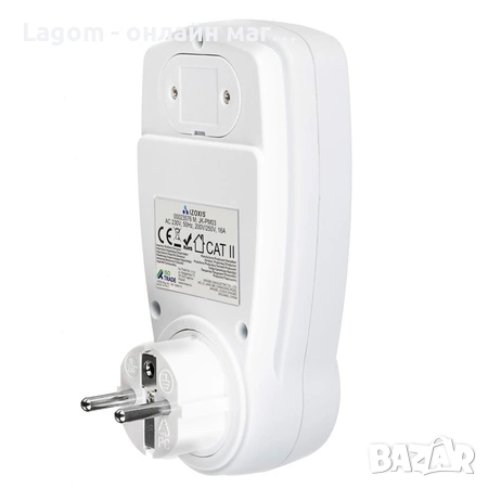 Дигитален ватметър за контрол на консумацията на енергия, цифров дисплей Izoxis, снимка 4 - Друга електроника - 52562496