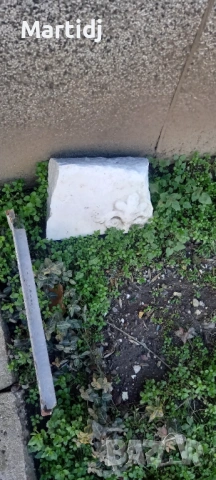 Mramorno parche ot stara plocha s floralen element, снимка 5 - Антикварни и старинни предмети - 53618583