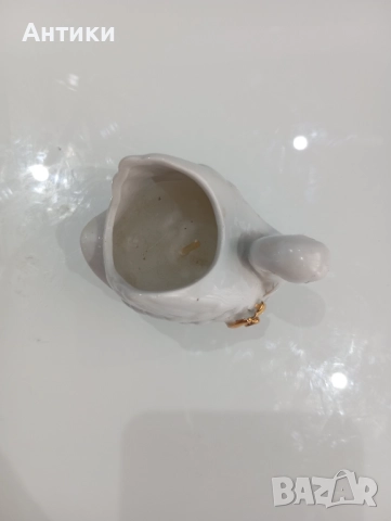 Стара порцеланова фигура с Лебед , снимка 10 - Колекции - 52661726