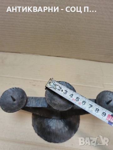 Соц Стар Ръчно Кован Свещник. НОМЕР 816., снимка 8 - Антикварни и старинни предмети - 53940236