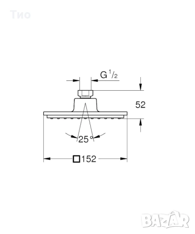 Душ пита Grohe Euphoria Cube 150 27705000, снимка 4 - Душове - 53700692