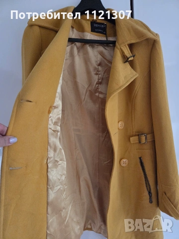 Красиво жълто палто , снимка 2 - Палта, манта - 54042978