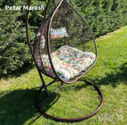 Ратанов Люлеещ Стол ‘Comfort’ за Двама – Уют и Релаксация на Открито!, снимка 3 - Градински мебели, декорация  - 50634422