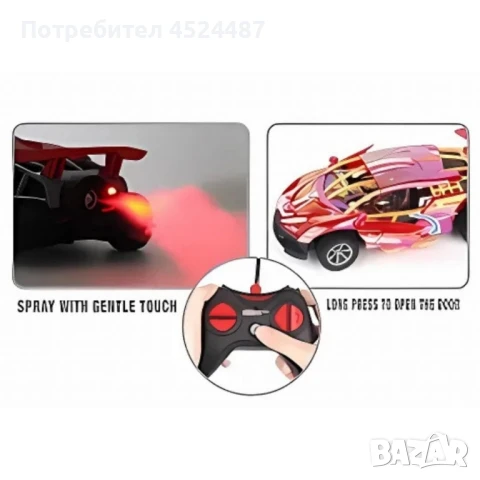 Дистанционно управляема кола с пушек ефект и автоматично отваряне на врати, снимка 3 - Коли, камиони, мотори, писти - 51319996