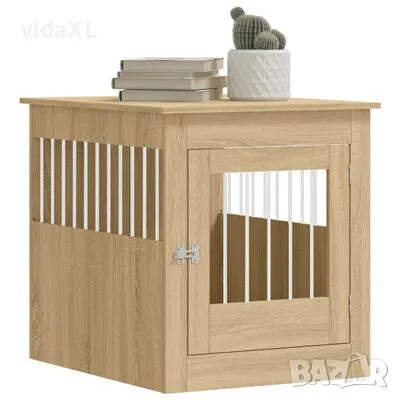 vidaXL Клетка за куче мебел, сонома дъб, 64,5x80x71см, инженерно дърво（SKU:838332）, снимка 4 - Други - 49391359