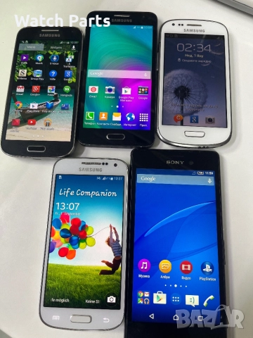 5 телефона Samsung s 4 mini s3 mini A3 и Sony