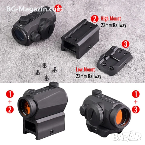 Тактически малък бързомер с технология MOTAC SIG SAUER ROMEO5 за оръжие пушка прицел еърсофт лов, снимка 3 - Оборудване и аксесоари за оръжия - 54027309