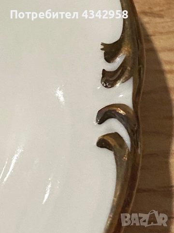 Kronach. Bavaria.1950 те..Винтидж порцеланова чинийка „Welthafen Hamburg“ , снимка 3 - Антикварни и старинни предмети - 52250550