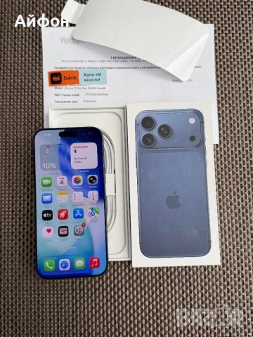 НОВ! 256Gb *ЛИЗИНГ* iPhone 17 Pro Max Deep Blue / 36М ГАРАНЦИЯ, снимка 4 - Apple iPhone - 53351301