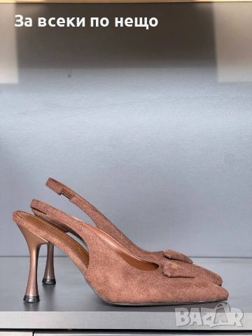 Дамски Кафеви Обувки На Ток Код SK995, снимка 2 - Дамски обувки на ток - 53741778