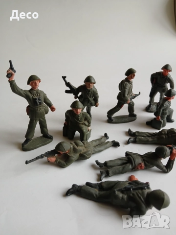 Стари гумени ГДР фигурки войници., снимка 4 - Колекции - 52293660
