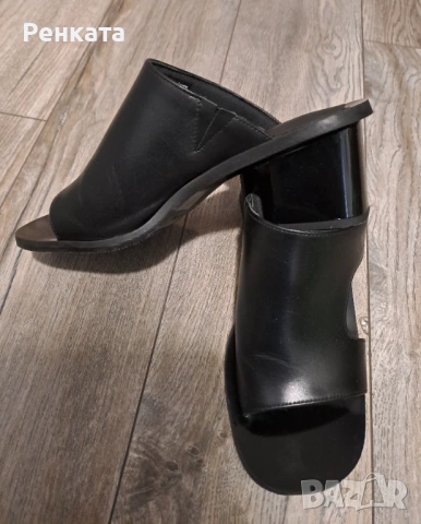 Чехли естествена кожа на Calvin Klein , снимка 3 - Чехли - 53927306