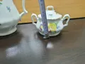 Стар порцелан Чехословакия чайник захарница , снимка 3