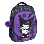 Ученическа раница Kuromi, Черно - Лилав, 32x15x42см, снимка 1