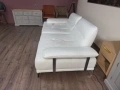 Бял кожен диван тройка Artemis с електрически облегалки, снимка 2